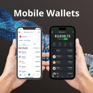 Mobile crypto wallet app for secure cryptocurrency storage, trading, and Web3 dApp access
