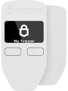 Trezor hardware wallet for safe offline cryptocurrency storage